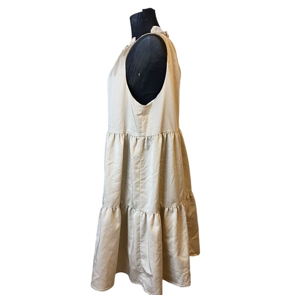 Antonio Melani Beige Tiered Halter Midi Dress - Picture 8 of 9